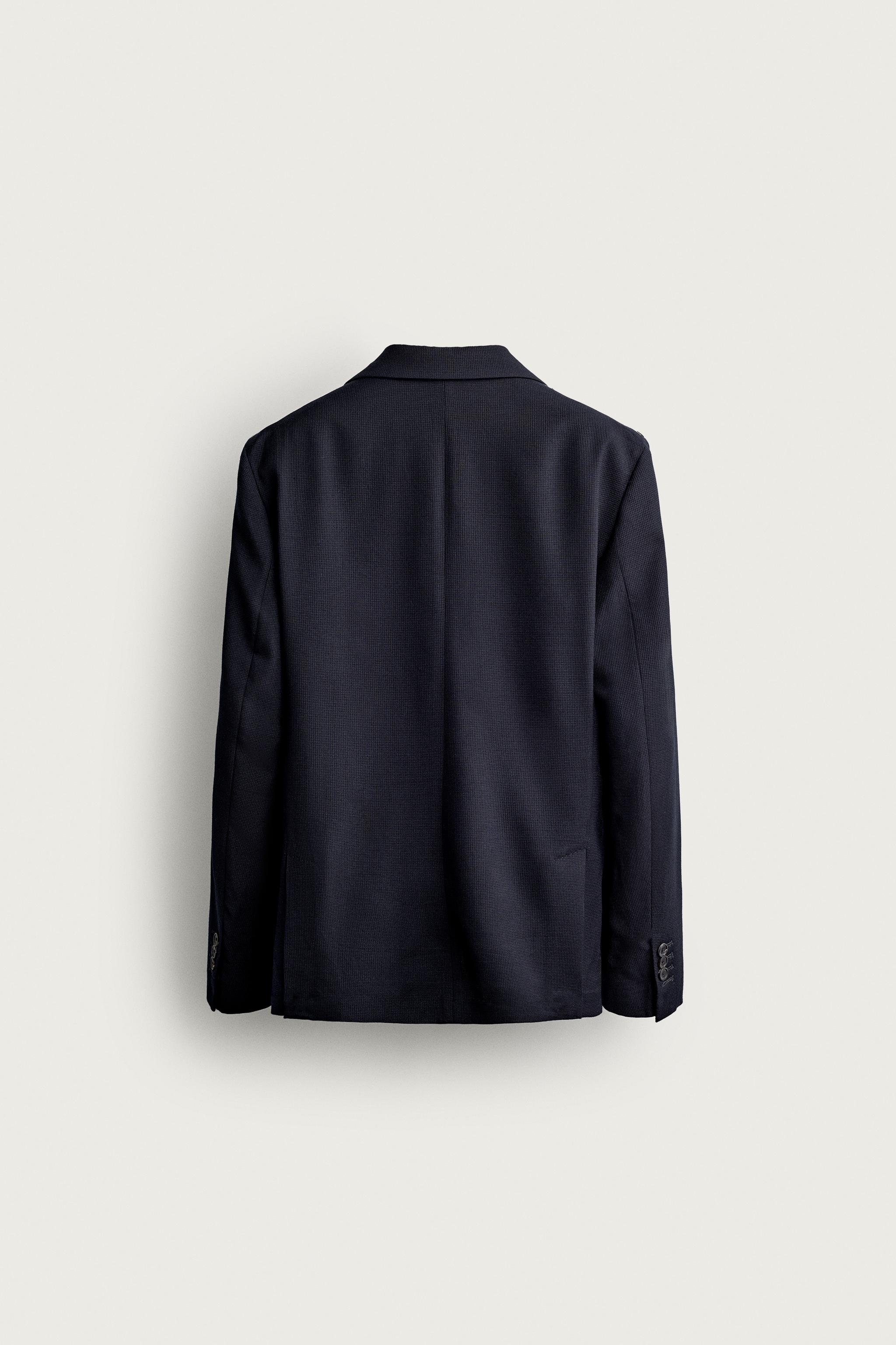 VESTE REGULAR FIT À CARREAUX 100 % LAINE